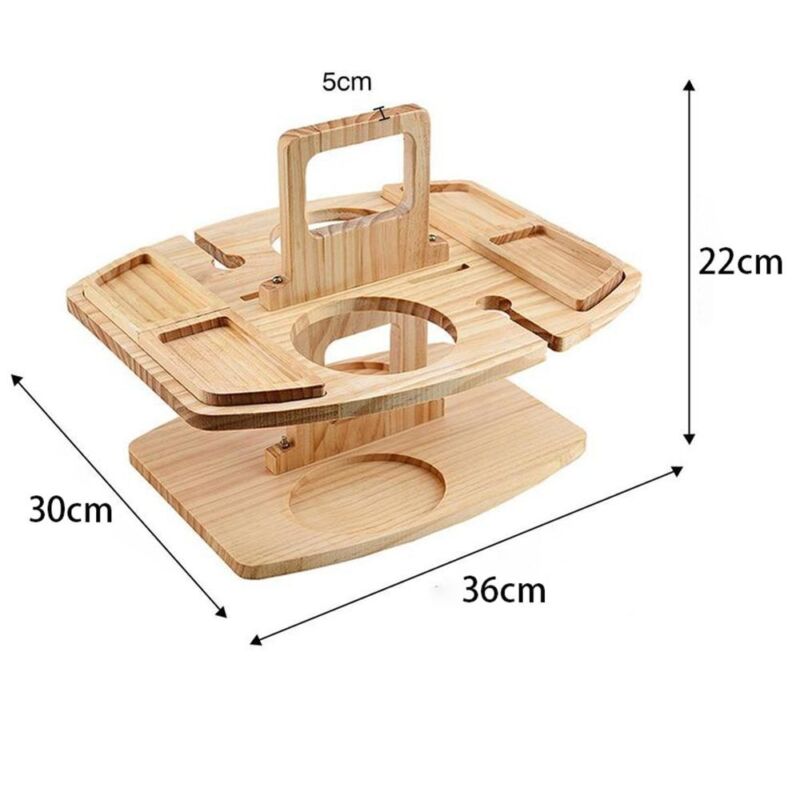 Portable Wooden Folding Picnic Table - 2-in-1