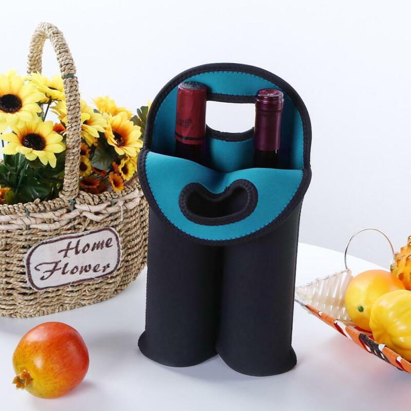 Neoprene Wine Bottle Cooler Sleeve - Double